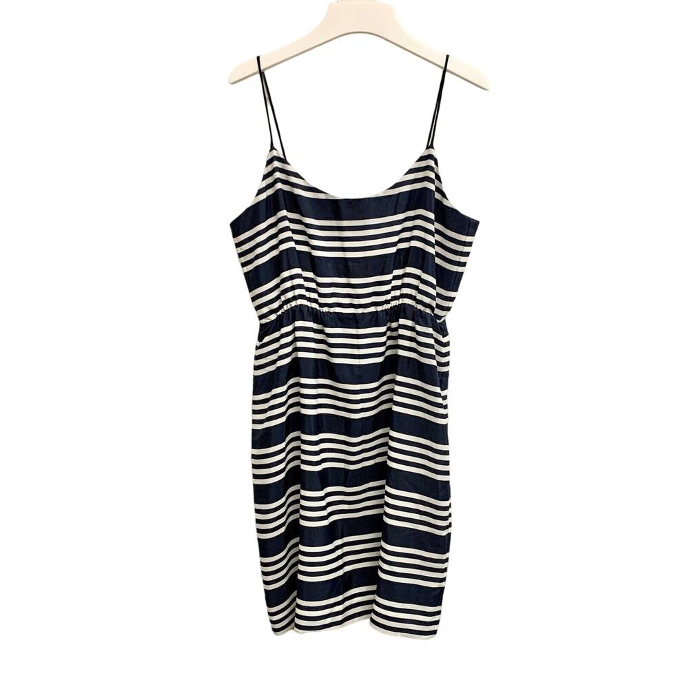 J Crew Blue Stripe Sleeveless Dress Size 8 NWT